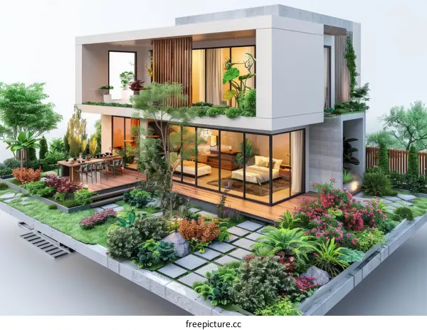 Modern House with Stunning Garden