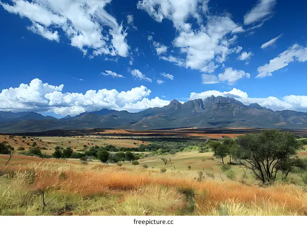 Mountain Range under Cloudy Sky