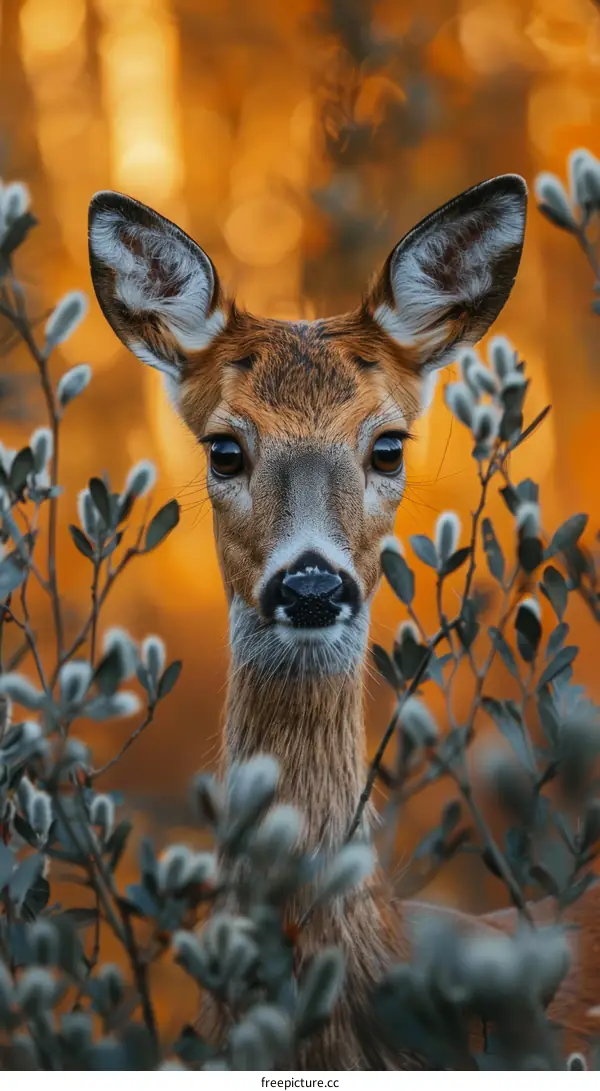 Curious Deer in the Forest
