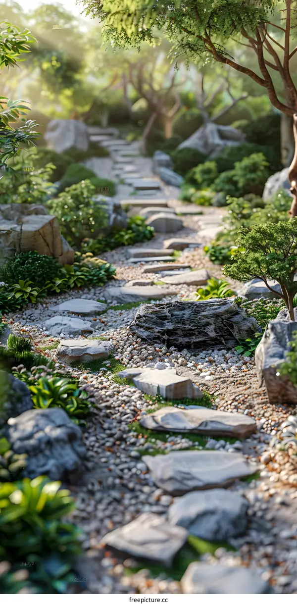 The path in the rock garden