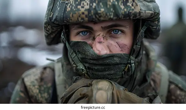 Portrait of a Russian soldier