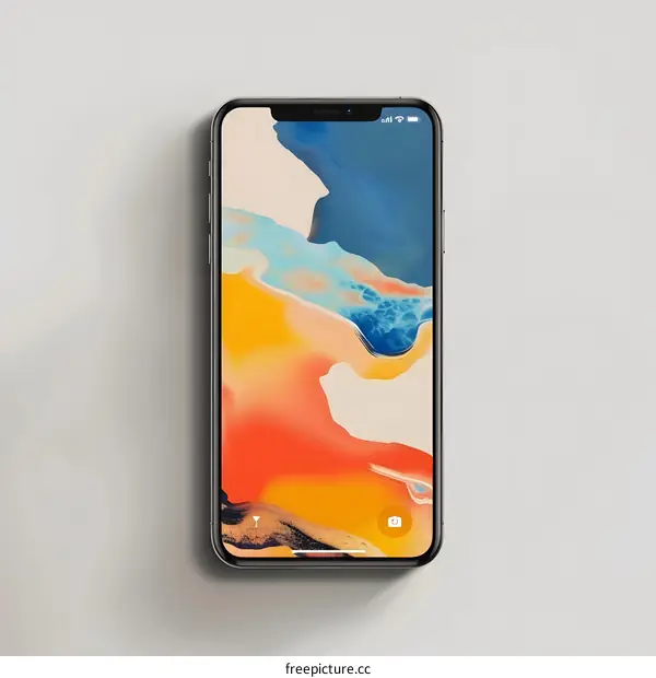 Smartphone Screen With Abstract Design