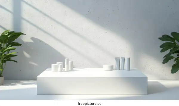 Modern Minimalist Cosmetic Product Showcase
