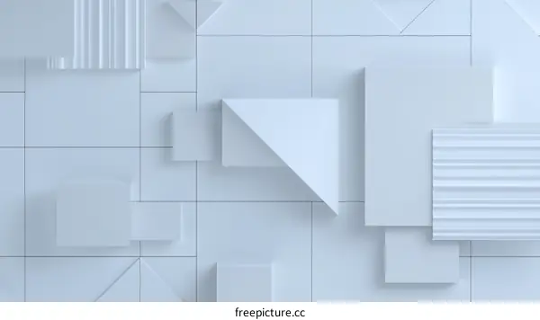 Abstract Geometric Shapes Composition