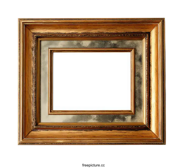 [Transparent Background PNG]Antique Gold Picture Frame