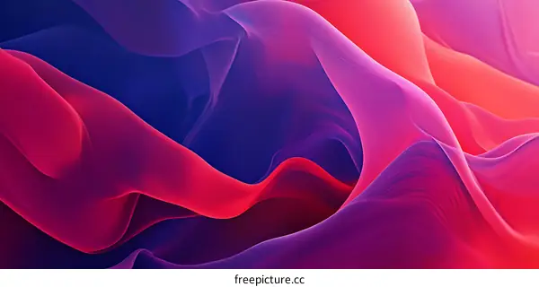Abstract Pink and Blue Swirling Waves Background