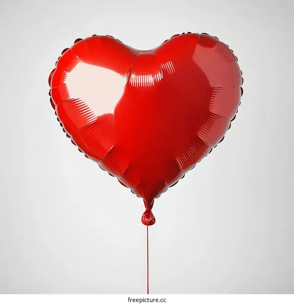 Red Heart-Shaped Foil Balloon
