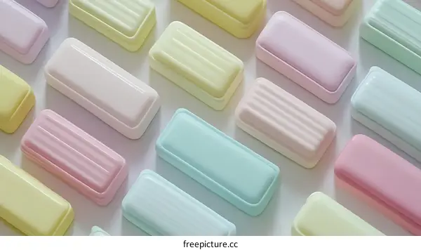 Pastel Colored Rectangular Geometric Shapes