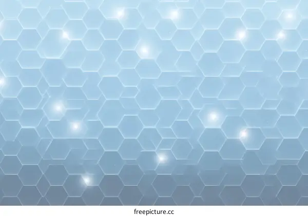 Abstract Light Blue Hexagon Background Design