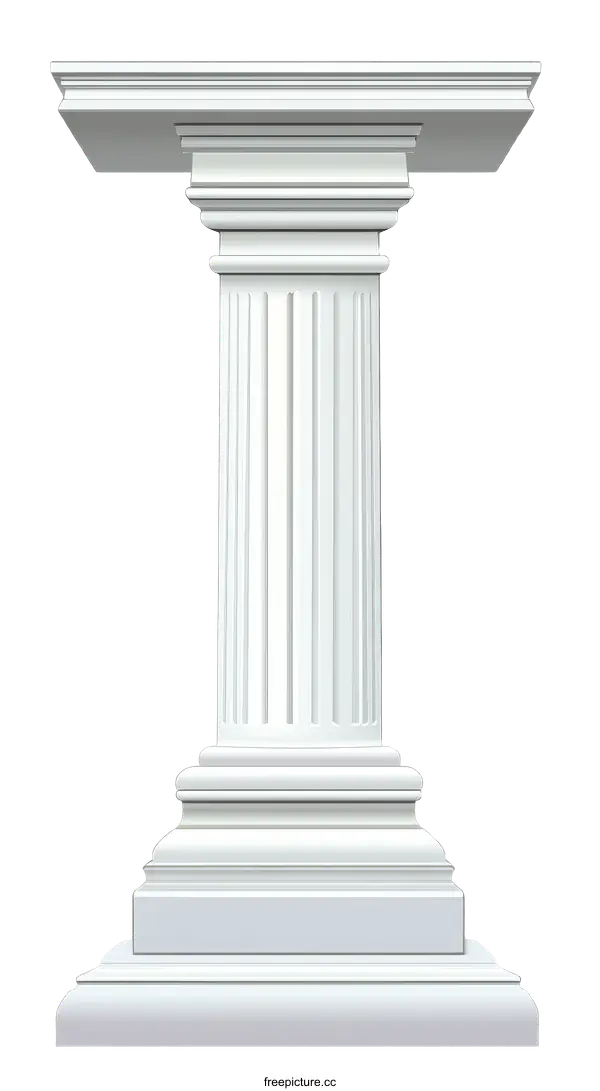 [Transparent Background PNG]Classic White Architectural Column Illustration