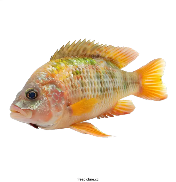 [Transparent Background PNG]Colorful Fish on White Background