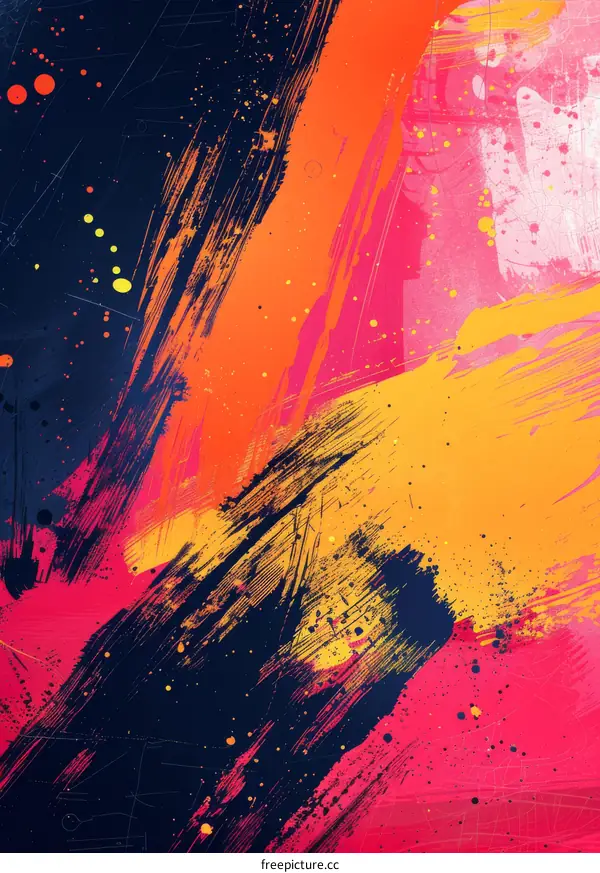 Abstract Colorful Brushstrokes