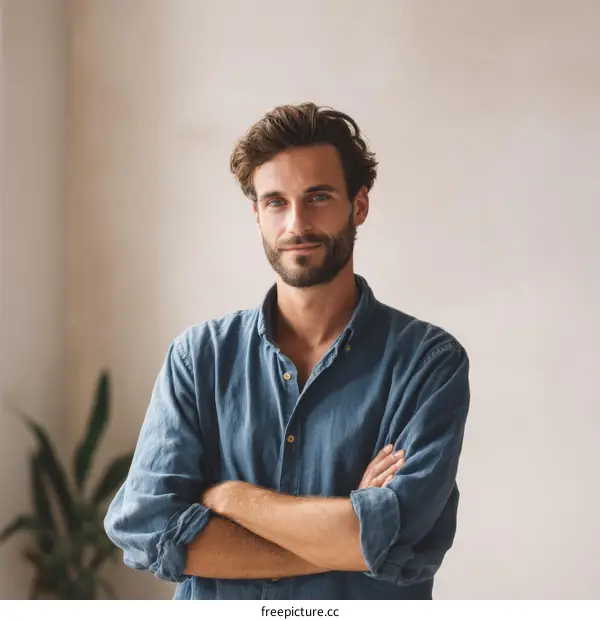 Confident Caucasian Male Portrait