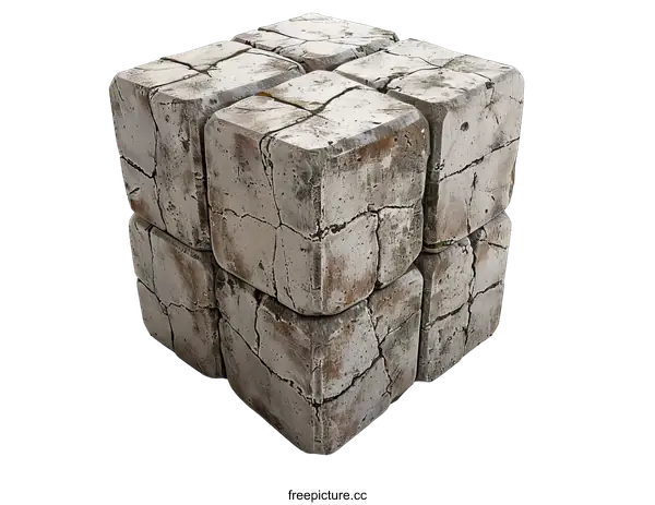 [Transparent Background PNG]Cubes of Weathered Stone