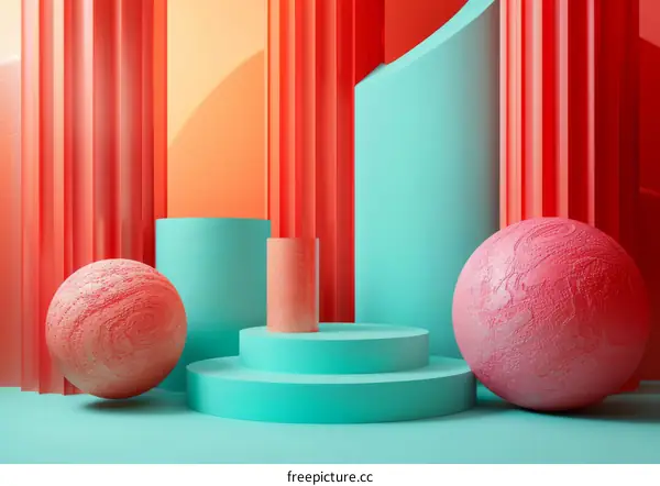 Geometric Composition with Gentle Hues