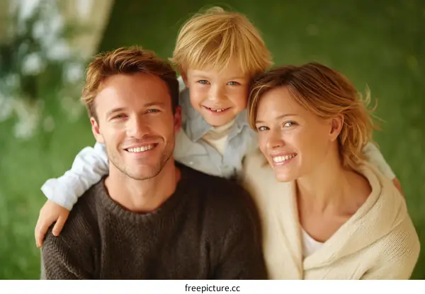 Happy Family Portrait Outdoors