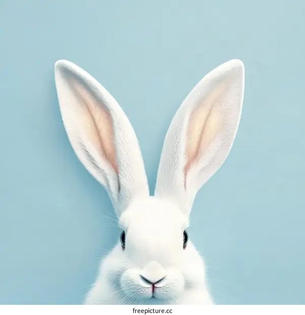 Adorable White Rabbit Portrait