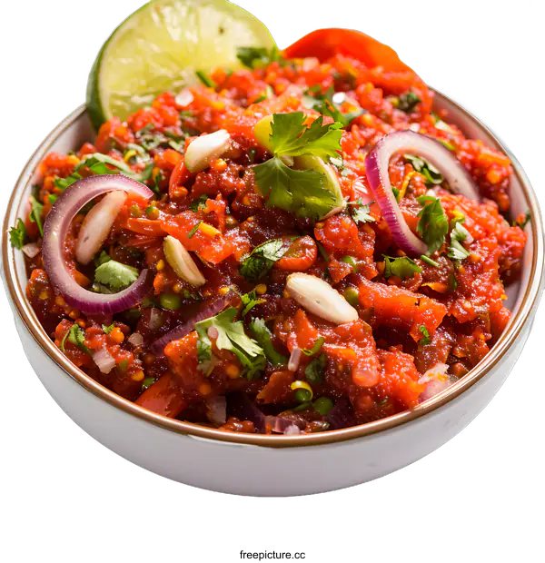 [Transparent Background PNG]Spicy Tomato Relish in Bowl