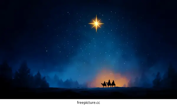 The Star of Bethlehem Guiding the Three Wise Men