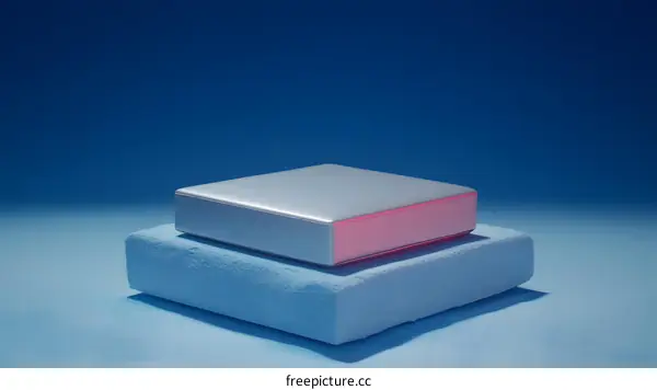 Blue and Pink Minimalist Product Display Platform