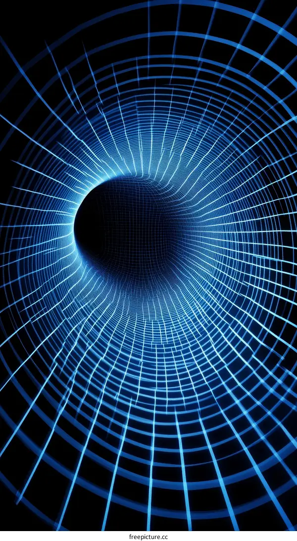 Abstract Digital Tunnel with Grid