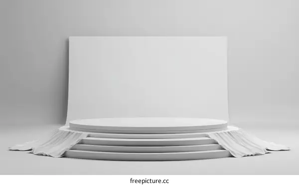 Abstract White Product Showcase Podium