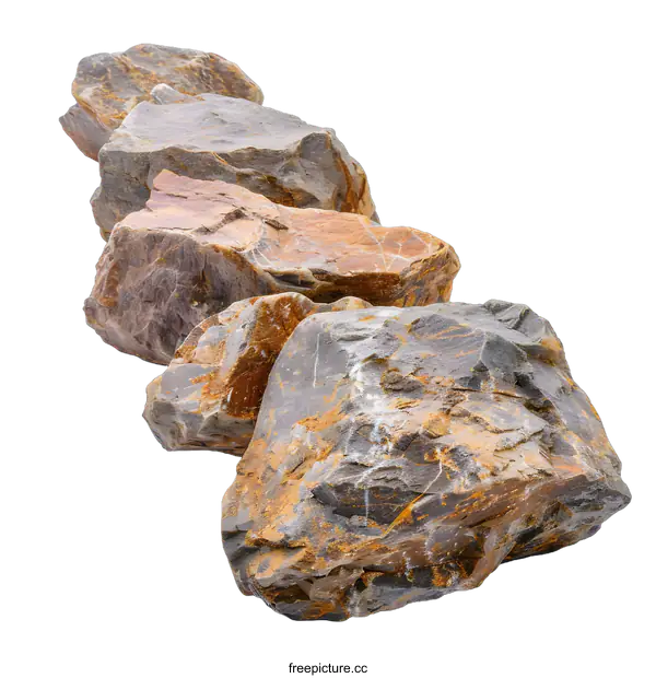 [Transparent Background PNG]Brown Rough Stone Texture Isolated On White Background