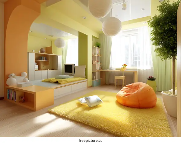 Bright and Cheerful Kids Room Interior Design