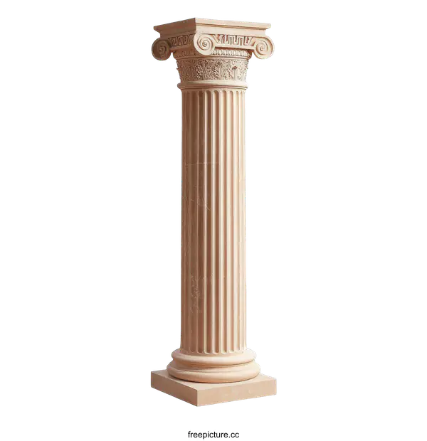[Transparent Background PNG]Ancient Greek Ionic Column Design