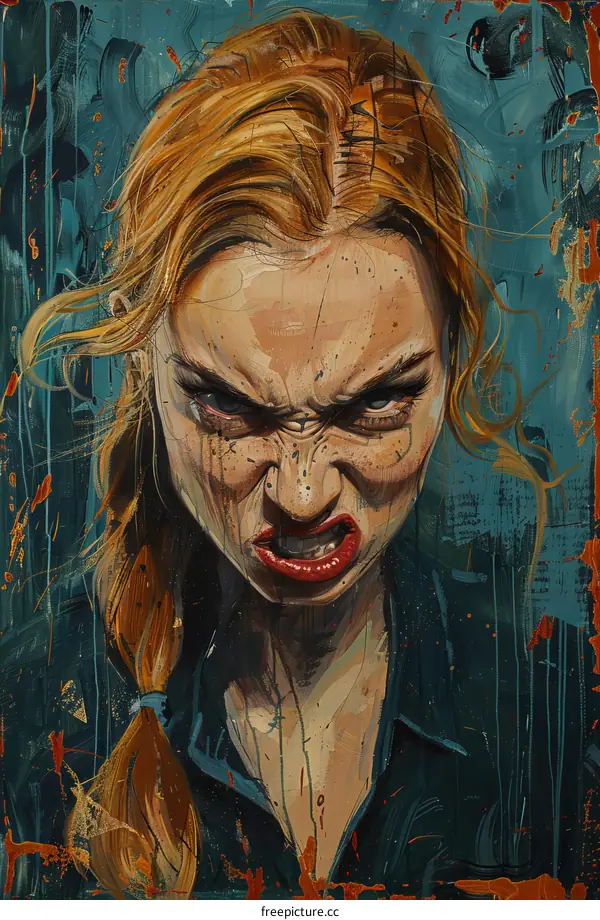 Portrait of an Angry Young Woman