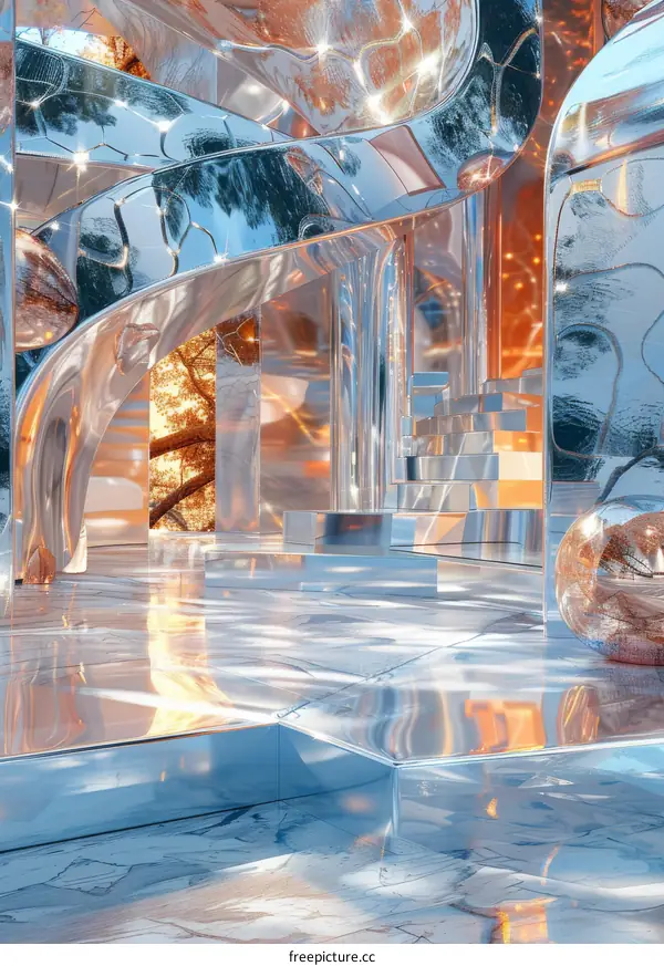 Abstract Architectural Design Interior Scene