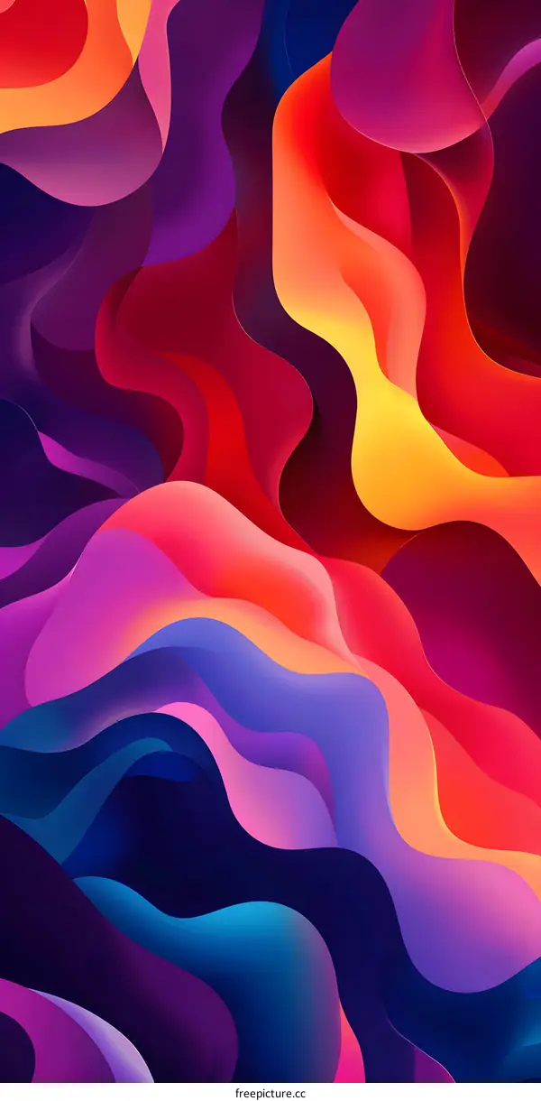 Abstract Colorful Wavy Pattern Background
