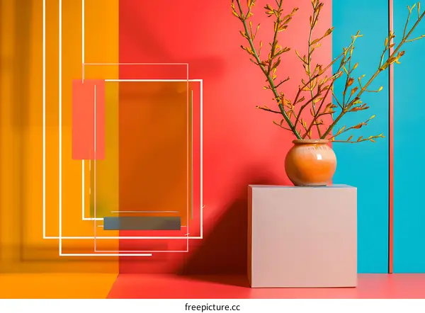 Colorful Abstract Background with Geometric Shapes