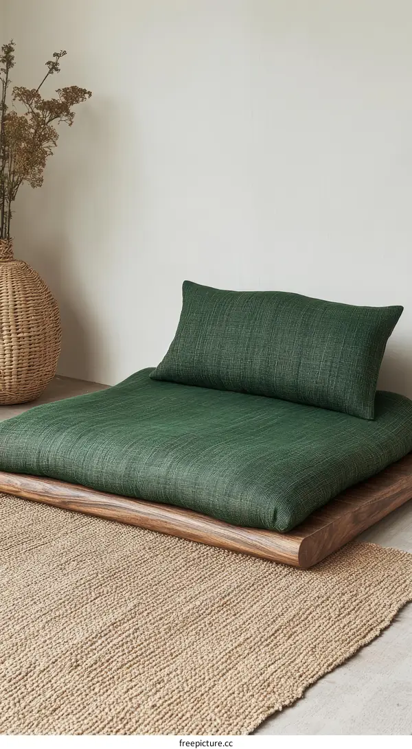 Modern Minimalist Wooden Floor Seating Area