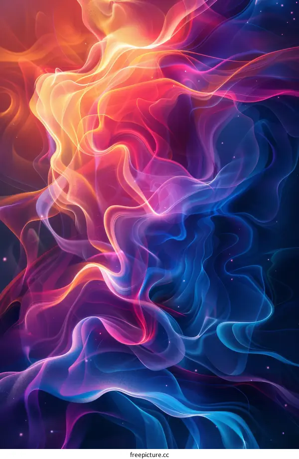 Abstract Colorful Wavy Background with Energy and Motion