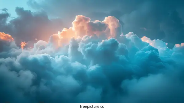 Colorful Cloudscape with Dramatic Textures