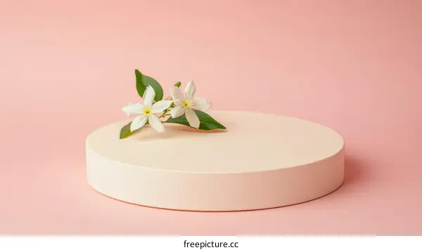 Elegant Pink Background with Creamy White Flower Display