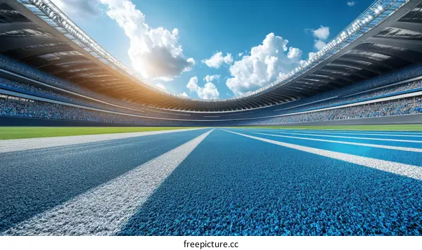 Full Stadium View with Running Track