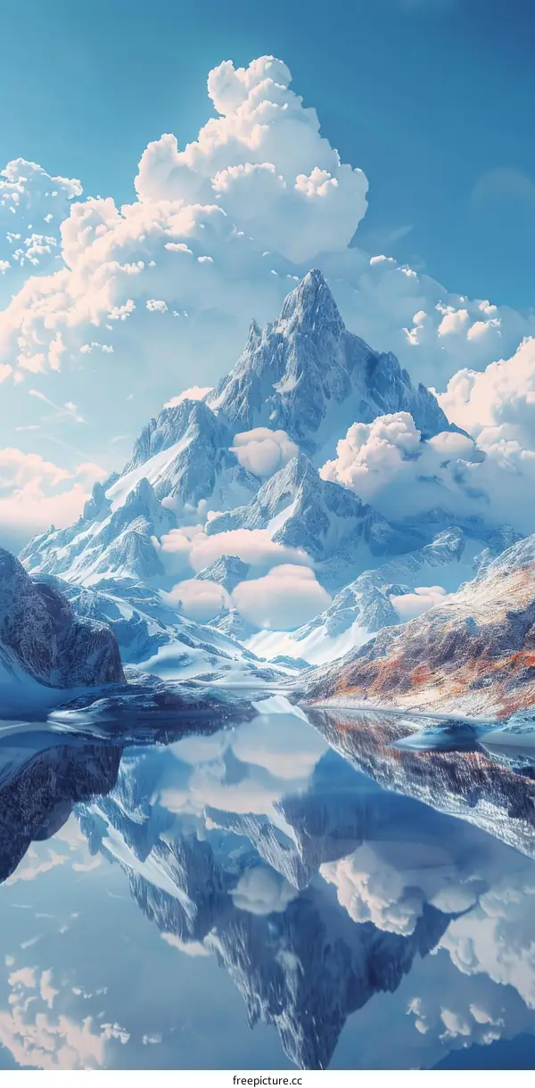 Majestic Mountain Reflection in a Serene Lake
