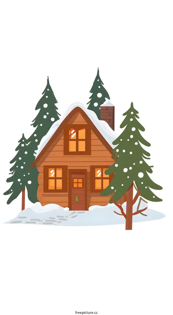 Cozy Winter Cabin in the Woods