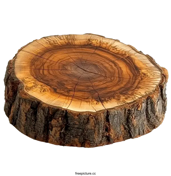 [Transparent Background PNG]Wooden Tree Slice Cutting Board