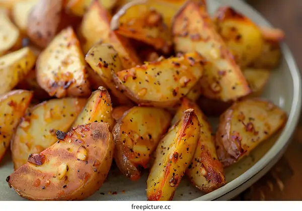 Crispy Baked Potato Wedges with Seasoning