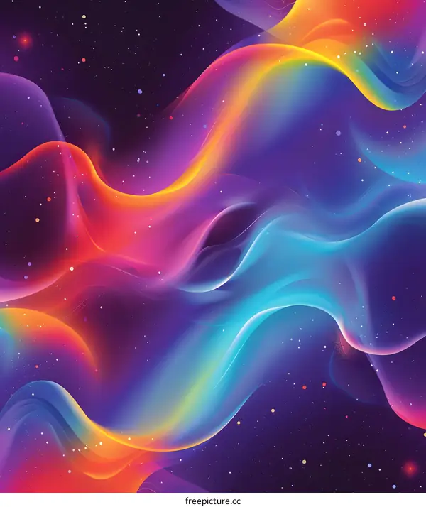 Abstract Colorful Wavy Lines Background