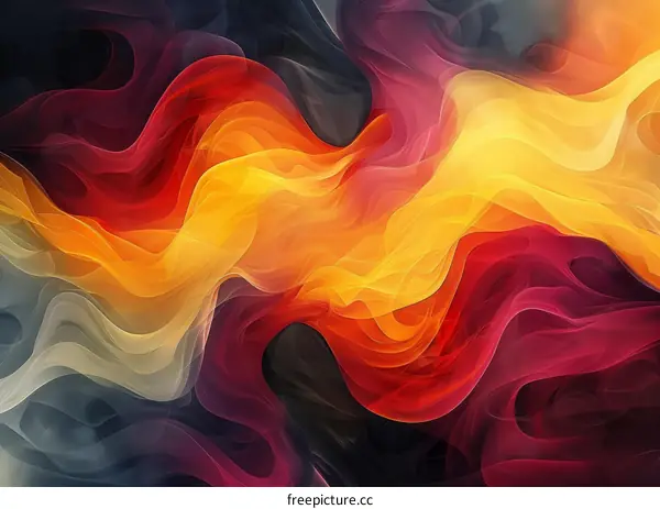 Abstract Colorful Flowing Abstract Art