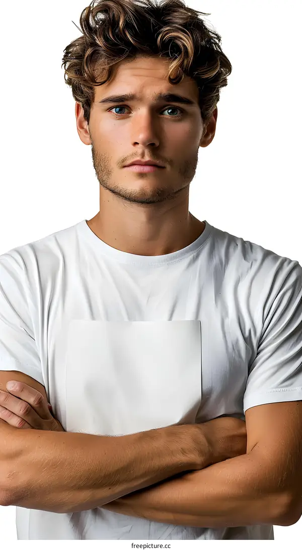 Handsome young man with crossed arms