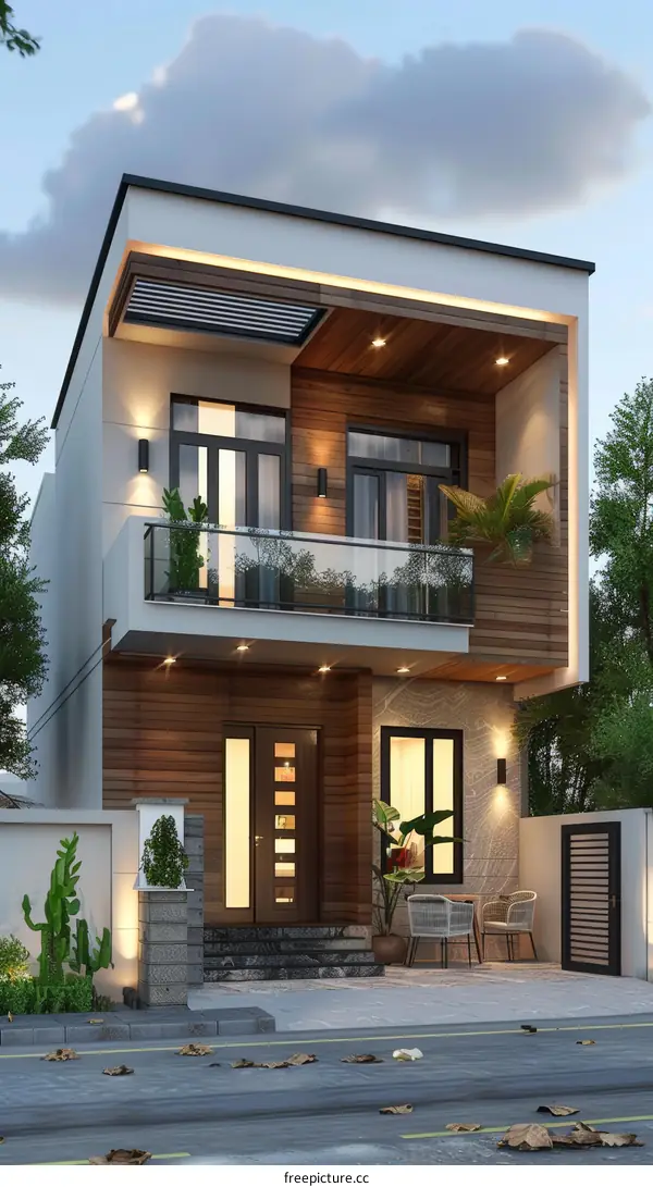 Modern Villa Architecture with Minimalist Design Style