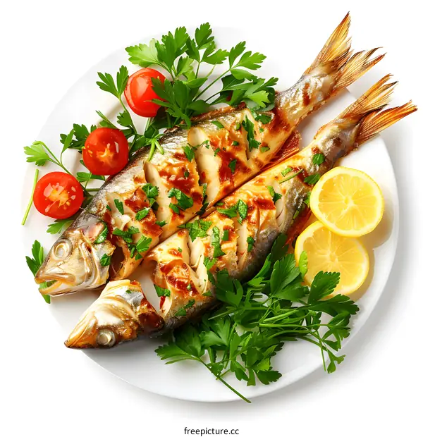 Grilled Fish with Herbs and Lemon