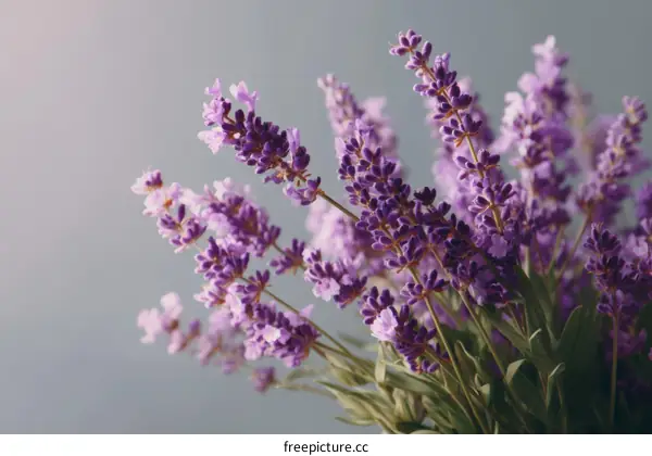 Closeup of Lavender Flowers Bouquet