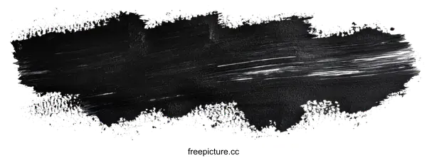 [Transparent Background PNG]Abstract Black Paint Stroke Illustration