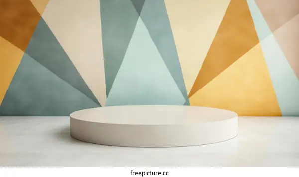 Modern Geometric Display Podium Background